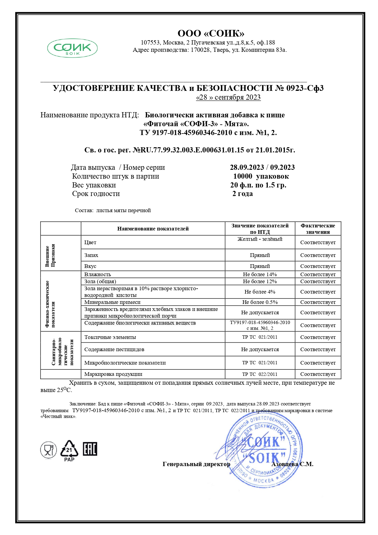 Паспорт №092023
